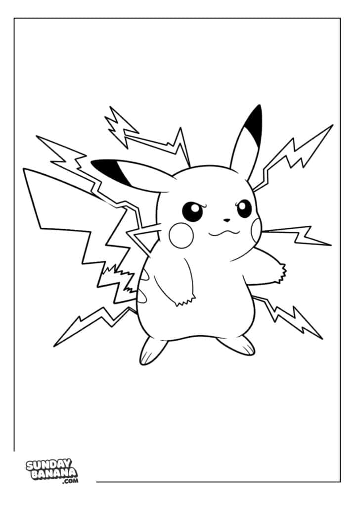 Pikachu-Cheeky-with-Electricity-Coloring-Page